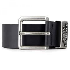 Image of Armani Exchange Black Leather Belt 951186 CC528