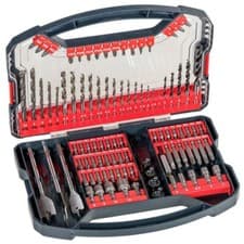 Image of kwb 109110 Drill Bit set 101-piece for Wood Metal stone in case