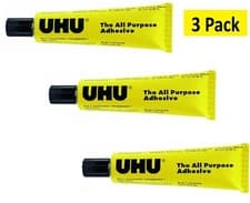 Image of 3pk 20ml Original UHU Glue All Purpose Super Strong Clear Adhesive Craft DIY UK