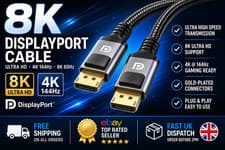 Image of DisplayPort Cable 8K 60Hz DP to DP 4K 144Hz Ultra HD PC Monitor Gaming 0.5m–5m