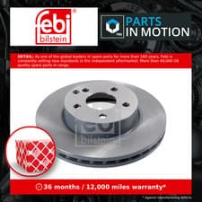 Image of 2x Brake Discs Pair Vented Front 295mm 30550 Febi Set A2044210712 A2044212512
