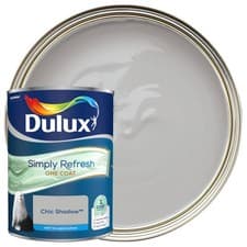 Image of Dulux Simply Refresh One Coat Matt Emulsion Chic Shadow 5L Interior Paint Decor