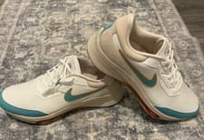 Image of Nike Golf Shoes Mens 14 Zoom Infinity Tour NXT Waterproof  Teal Cream Spikes