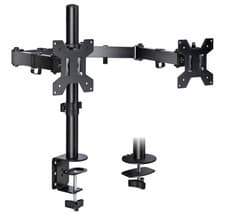 Image of BONTEC Dual Monitor Stand Adjustable Arm Desk Mount for 13-27 Inch Screens UK