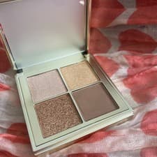 Image of No7 Limited Edition Eye Quad Eyeshadow Palette.4 Shades. Gold & Pink Case.
