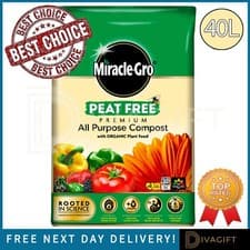 Image of MIRACLE-GRO PEAT FREE PREMIUM ALL PURPOSE COMPOST WITH ORGANIC PLANT FOOD 40L