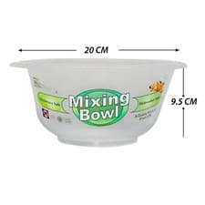 Image of Plastic Mixing Bowl Set Clear Small / Large Non Slip Heavy Duty Salad Kitchen