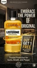 Image of Buy 1 Get 1 Free 500ml LISTERINE Original Mouthwash Prevent Gum Problems