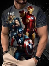 Image of MARVEL AVENGERS T-SHIRT BRAND NEW GRAPHIC  FULL COLOUR IMAGES SIZE 2XL