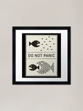 Image of Do Not Panic � Big Fish Little Fish Framed Wall Art Poster Canvas Print Picture