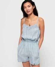 Image of Superdry Tess Playsuit size S Light Blue