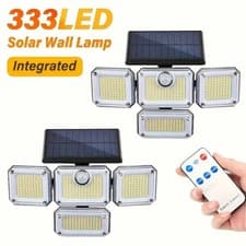 Image of Solar LED Motion Sensor Security Light Outdoor Waterproof Wall Flood Garden Lamp