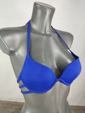 Image of NEW Boux Avenue Cobalt Blue Argentina Strap Boost Bikini Top Swim 30 - 36  B - F