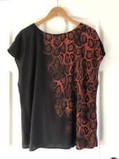 Image of Mint Velvet Snake Print Top Size 16.