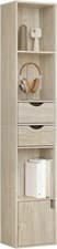 Image of Bookcase 3 Tier 2 Drawers Cabinet Storage Shelf Organiser Unit White Modern Home