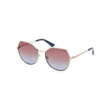 Image of Guess GU7867 28F Rose Gold&Blue Round Geometric Sunglasses Metal Frame 58-18-140