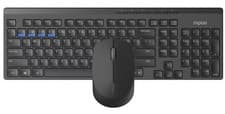 Image of Rapoo 8100M Multi Mode Wireless Keyboard & Mouse Set UK QWERTY Layout Black