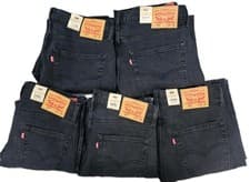 Image of Levi's 512 Mens Slim Taper Fit Stretch Charcoal Grey Denim Jeans All Sizes