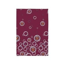 Image of West Ham United FC 125 Years Fleece BlanketOne Size Claret Red/Yellow BS2293