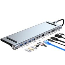 Image of 11-in-1 Type C Dock Hub USB C Laptop Docking Station Adapter