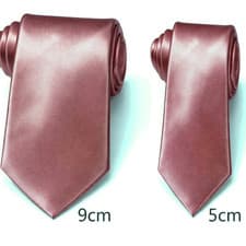 Image of Men Plain Satin Silky Tie Skinny Standard Classic Wide Wedding Business Prom UK