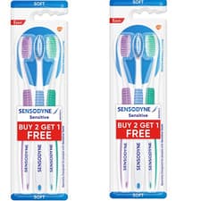 Image of Sensodyne - Sensitive - Soft Toothbrush x 3 pack x 2 = 6 brushes in total