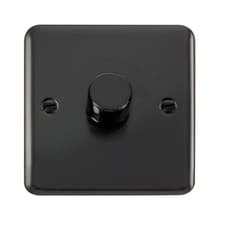 Image of Click DPBN161 Black Nickel 1 Gang 2 Way 100W LED Dimmer Light Switch IP20