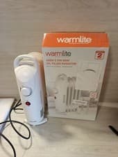 Image of WL43002YW 5 Fin Oil Filled Radiator with Adjustable Thermostat 650W, White