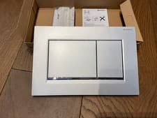 Image of Rectangle Geberit Sigma01 Square Dual Flush Plate - Matt Chrome