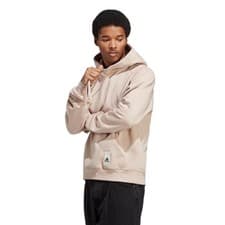Image of adidas LOUNGE FLEECE HOODIE COMFY COSY LIGHT BROWN BEIGE MEN'S RETRO NEW BNWT OG
