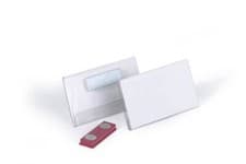 Image of Durable Conference Magnet Name Tag Badge Holders + Inserts | 25 Pack | 40 x 75mm