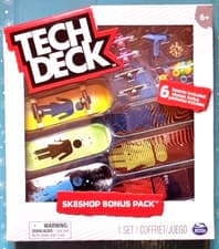 Image of Tech Deck SK8 SHOP BONUS PACK - 6 mini boards skateboards Techdeck box creased
