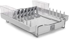 Image of OXO Foldaway Dish Drainer Dishrack Rack Plastic Folding Good Grips Kitchen Home