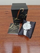 Image of LIPSY LONDON LADIES BEAUTIFUL WHITE QUARTZ WATCH UNWORN  NEEDS  BATTERY