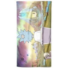 Image of Official Rick and Morty Toilet Scene Beach Towel
