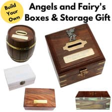 Image of Angels and Fairy's Wooden Boxes, Post Box & Containers