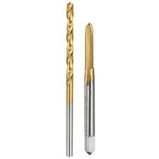Image of 1pcs 6-40 UNF Straight Flute Thread Tap 1pcs 2.7mm Drill Bit Titanium Coated Set