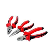 Image of 3pce Voche Heavy Duty 200mm Combination Long Nose Side Cutter Cutting Pliers Set