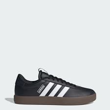 Image of Size UK 9 - Adidas VL Court 3.0 Black Trainers Shoes Sneakers