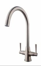 Image of Wickes Toba Monobloc Kitchen Sink Mixer Tap - Brushed Nickel - £90