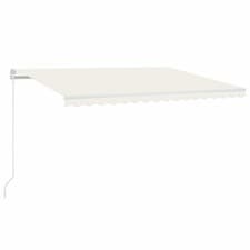 Image of Manual Retractable Awning Shelter Outdoor Awning Folding Arm with LED vidaXL