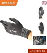 Image of Durable HyFlex 11-840 Safety Gloves – Nitrile Coating, Touchscreen Ready, Size M