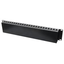 Image of 2U Horizontal Finger Duct Rack Cable Management Panel With Cover 754535