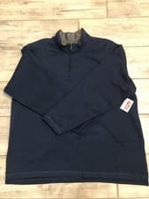 Image of Wrangler Authentics 1/4 Zip Sweatshirt Men's 2XL XXL Long Sleeve Blue Polyester