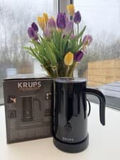 Image of KRUPS XL1008 Milk Frother Frothing Control Electric Warmer Black 220-240V