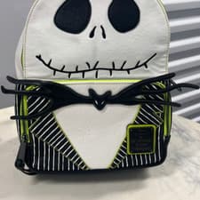 Image of Loungefly Disney Headless Jack Mini Skellington Backpack - White/Black