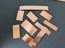 Image of Copper Sheet Offcuts: 0.8mm thick - Imperfect pieces for various uses
