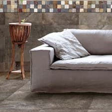 Image of Warm Dark Grey Stone Effect Matt Ceramic Rustic Bathroom Wall Tile 20x60cm Box