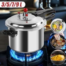 Image of 5/7/9 Litre Dual Handle aluminum Pressure Cooker Kitchen Catering Cookware