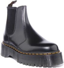 Image of Dr Martens 2976 Quad Elastic Gussets Unisex Chelsea Boots In Black Size 3 - 8
